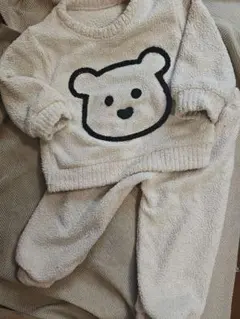 クマの顔デザイン パジャマ 上下セット