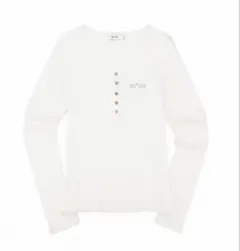 ason ホワイト長袖Tシャツ as