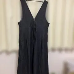 ジーユー　デニムジャンパードレス　XXL ブラックデニム