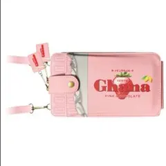 【新品】ロッテ ガーナチョコレート スマホショルダー ポーチ ピンク