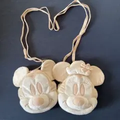 ディズニー　パスケース　ミッキー　ミニー　ベージュ