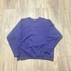NIKE ナイキ　スウェット　トレーナー　90s 刺繍ロゴ　短丈　XL パープル