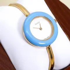 稼働 GUCCI 腕時計 チェンジベゼル ゴールド バングル 3305