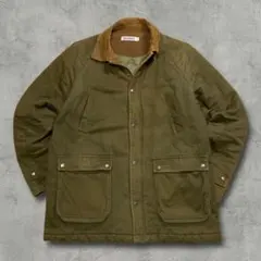 ワークジャケット 襟コーデュロイ 大ポケット カーキ シティボーイ アメカジ