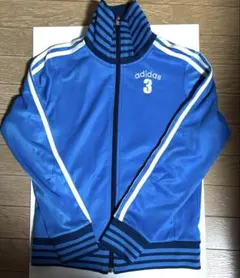 adidas 青 トラックジャケット　レディース