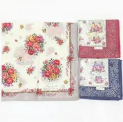 Christian Dior ディオール ハンカチ 3枚セット 花柄