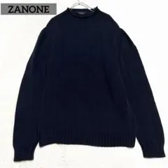 美品✨ ZANONE ザノーネ コットン ニット イタリア製 濃紺 52のサムネイル