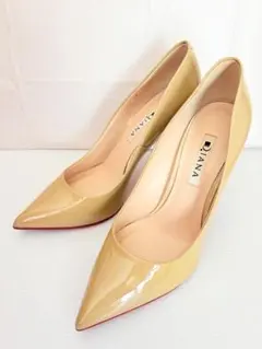 DIANA ダイアナ レッドソール エナメルパンプス ベージュ 24cm