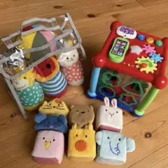 【3点まとめ売り】ファーストトイ　ソフトキューブブロック　ボーリング　知育BOX