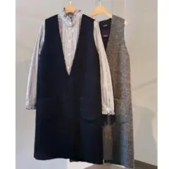 SINME シンメ ディープVネックワンピース アルパカ モフモフ