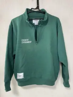 WTAPS ハーフジップスウェット グリーン X 01