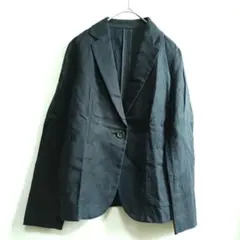 グリーンレーベルリラクシング リネン テーラードジャケット 麻100％ 紺 36