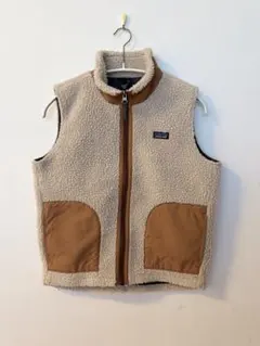Patagonia フリースベスト ベージュ　レトロX Lサイズ　140
