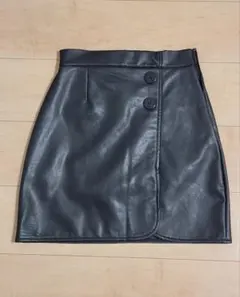 EMODA ブラック タイトスカート レザースカート