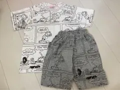【値下げ】キッズ服　上下セットアップ　半袖半ズボン　80cm