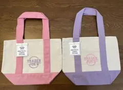 ［新品未使用］Trader Joe's 期間限定ミニトートバッグパステル紫ピンク