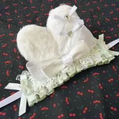 380】ぬいぐるみ ぬい服 ちびくるみ ヘッドドレス【白 ピンク ブラウン