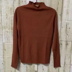 新品　datumline ハイネック　リブニット　L