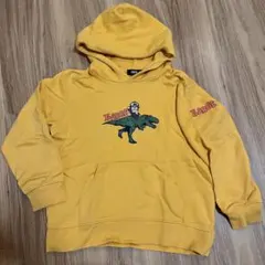 XLARGE KIDS イエローパーカー 恐竜プリント