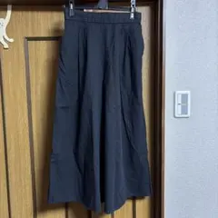 グローバルワーク レディースワイドパンツ　タック入り 黒