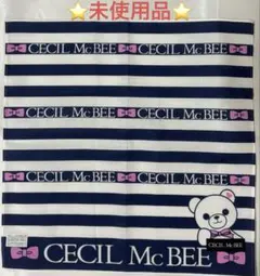 CECIL McBEE ハンカチ ボーダー クマ リボン