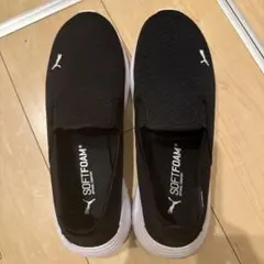 【美品】PUMA SOFTFOAM+ スリッポン ブラック
