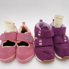 アシックス キッズシューズ 15cm 16cm 2足セット 女の子