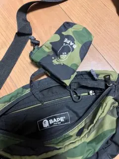 a bathing ape 90s カモ柄 3連ポーチ ウエストバッグ - メルカリ