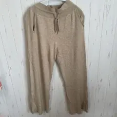17日までお値下げ中！UNIQLO ベージュ ニットパンツ L