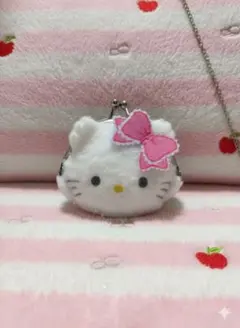 サンリオ　ミルキーボア　フェイスがま口ポーチ　チャーミーキティ