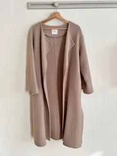 Spick & Span ベージュ ロングノーカラーコート