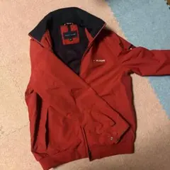 TOMMY HILFIGER フード付きナイロンジャケット S/P レッド