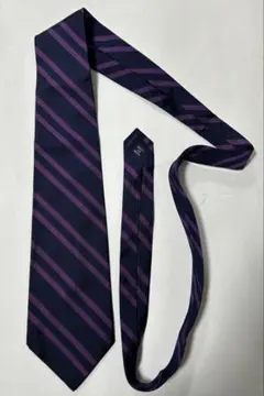 Ralph Lauren 、日本製、美品、紺地紫ストライプ ネクタイのサムネイル