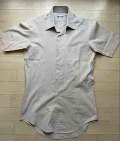vintage isetan 半袖チェックシャツ ベージュのサムネイル