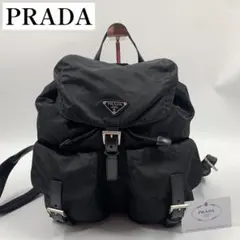 PRADA プラダ B2811 巾着 ミニリュック 三角ロゴ ナイロン ブラック PRADA(プラダ) / 三角ロゴプレート/巾着ミニリュック/ナイロン/BLK