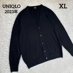 UNIQLO ユニクロ メリノVネックカーディガン ブラック XL 2023年