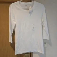 UNIQLO　コンパクトコットンクールネックTシャツ　７部袖　３枚セット