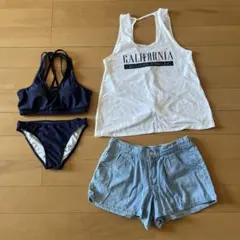 匿名配送　水着　4点セット　7S ビキニ　タンクトップ