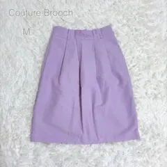 【クチュールブローチ】フレアスカート　膝丈　ウエストゴム　ラベンダー　Mのサムネイル