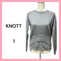 KNOTT　ノット　セーター　ウール100 ニット 長袖　重ね着風　プルオーバー