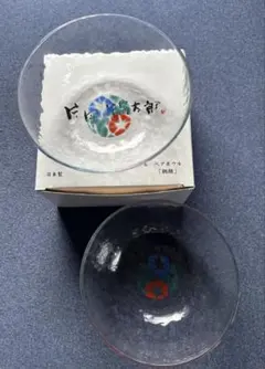 茶道具　彩色金銀箔入　クリスタル　茶碗　大川薫　共箱　ガラス　硝子　夏茶碗　茶会 茶道具 彩色金銀箔入 クリスタル 茶碗 大川薫 共箱 ガラス 硝子