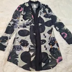 【せっちん様】デシグアル ロンクブラウス チュニック 透け感 M 春夏 シアー