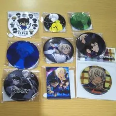 安室透 降谷零 バーボン 缶バッジ 缶ミラー 鏡 名探偵コナン 9個セット