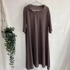 クレアルド　creald ロング丈　ワンピース　サイズM〜L相当　ベージュ