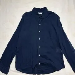 KOE コエ 長袖シャツ M ネイビー コットン100% シンプル