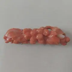 帯留め 本珊瑚 天然 ヴィンテージ