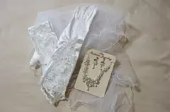 ウェディンググローブ・ウェディングベール・アクセサリーセット