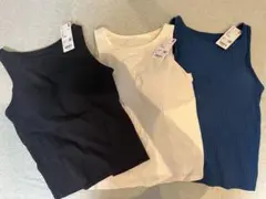 ユニクロ アメリカンスリーブクロップドブラトップ L