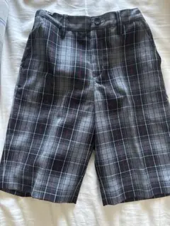 COMME CA ISM 半ズボン 130A グレー系チェック