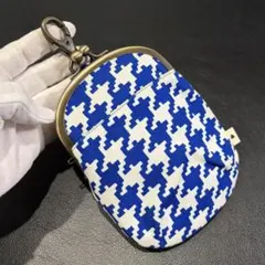 【未使用＊訳あり品】AYANOKOJI　「がま口チョークポーチ」　バードチェック